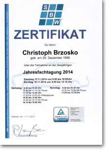 15.11.2014 • Sachverständigen Betreuungs- und Weiterbildungs GmbH